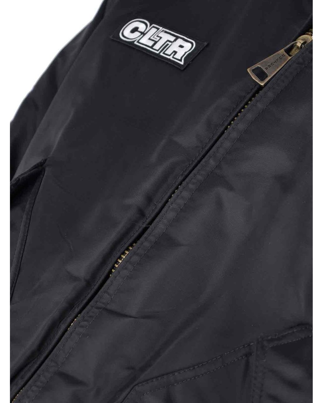 Cultura Black Zip Bomber Jacket for men