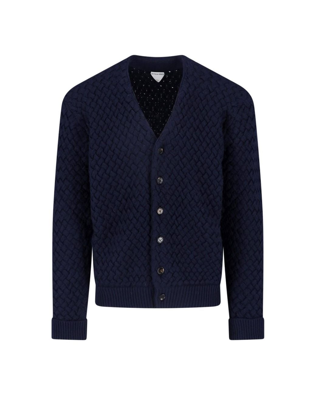 Bottega Veneta Blue Wool Cardigan for men