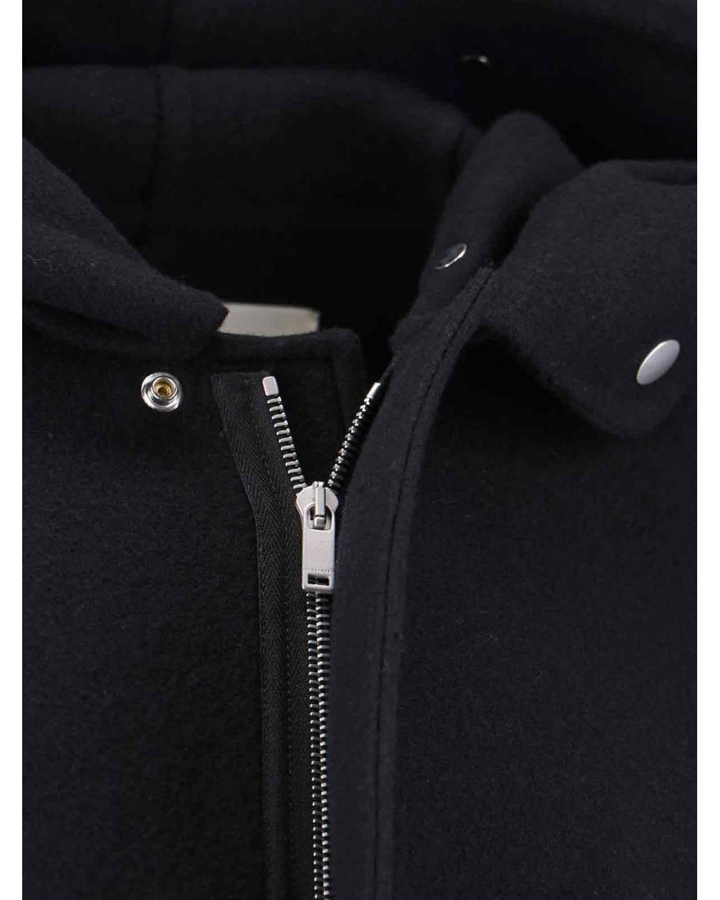 Jil Sander Blue Virgin Wool Coat With Logo Detail for men