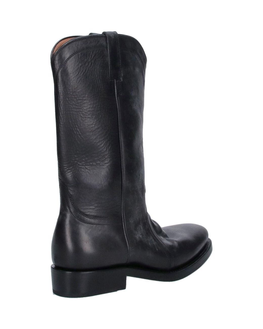 Jil Sander Black Leather Pull-On Boots