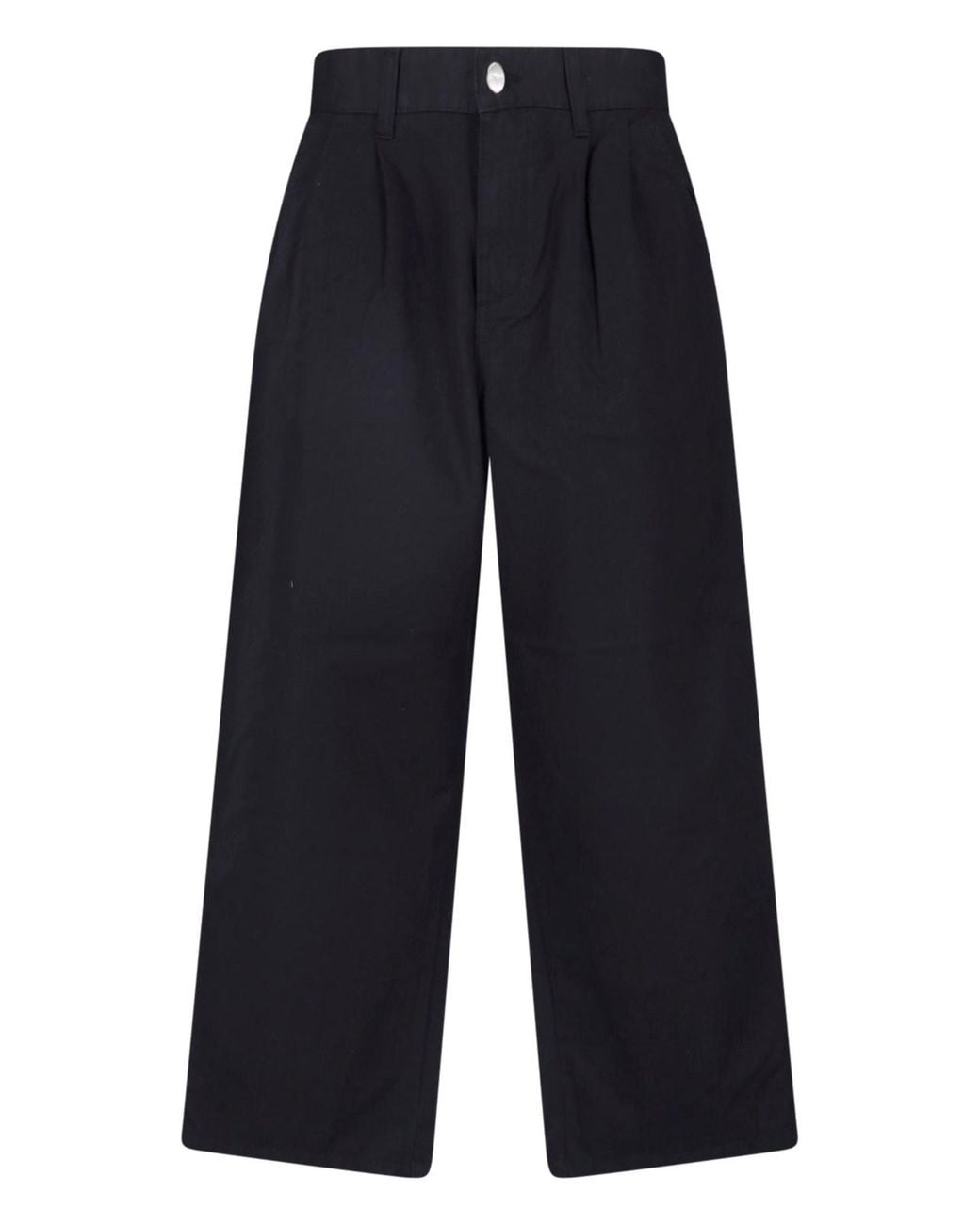 Carhartt Blue Wide-Leg Pleated Trousers for men