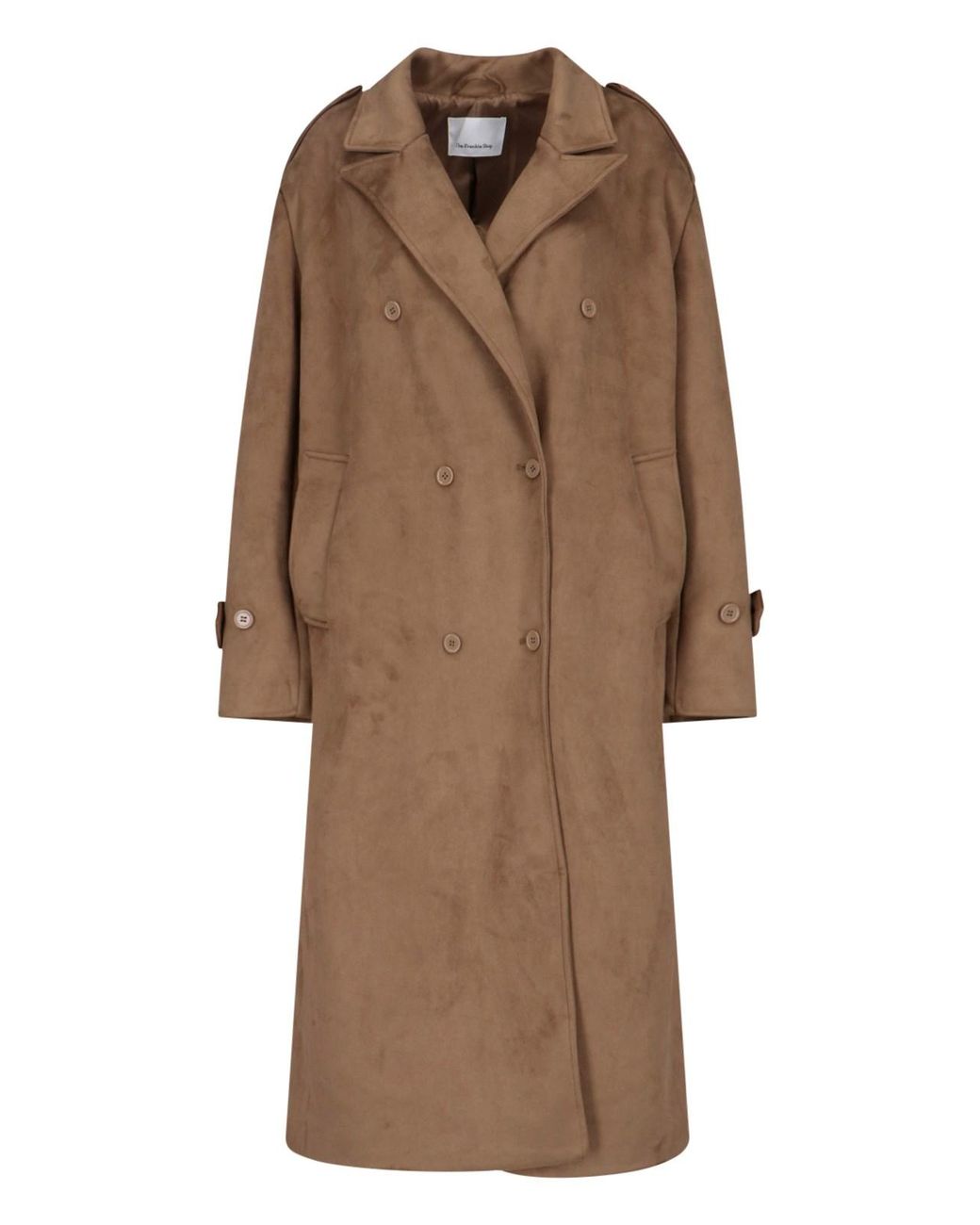 Frankie Shop Brown 'Pembroke' Double-Breasted Trench Coat