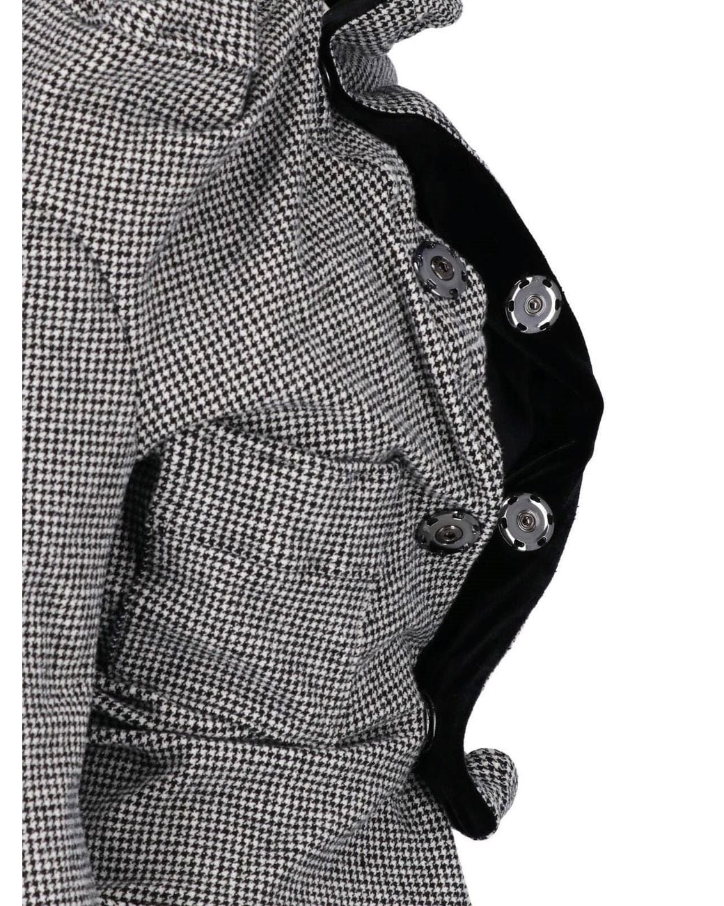 Junya Watanabe Gray Asymmetric Wool-Blend Jacket