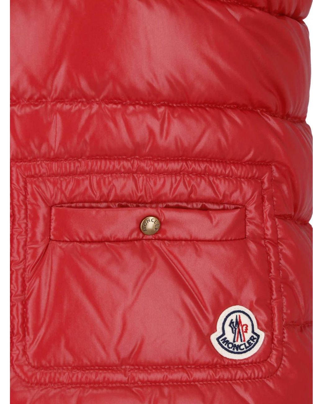 Moncler Red Padded Gilet "Frelon"