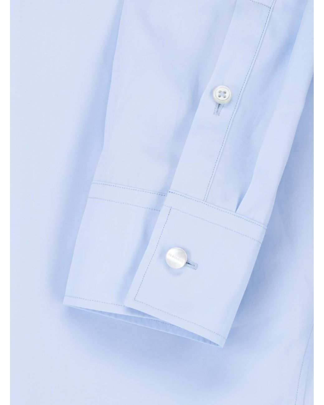 Jil Sander Blue Light Cotton Poplin Pointed Shirt