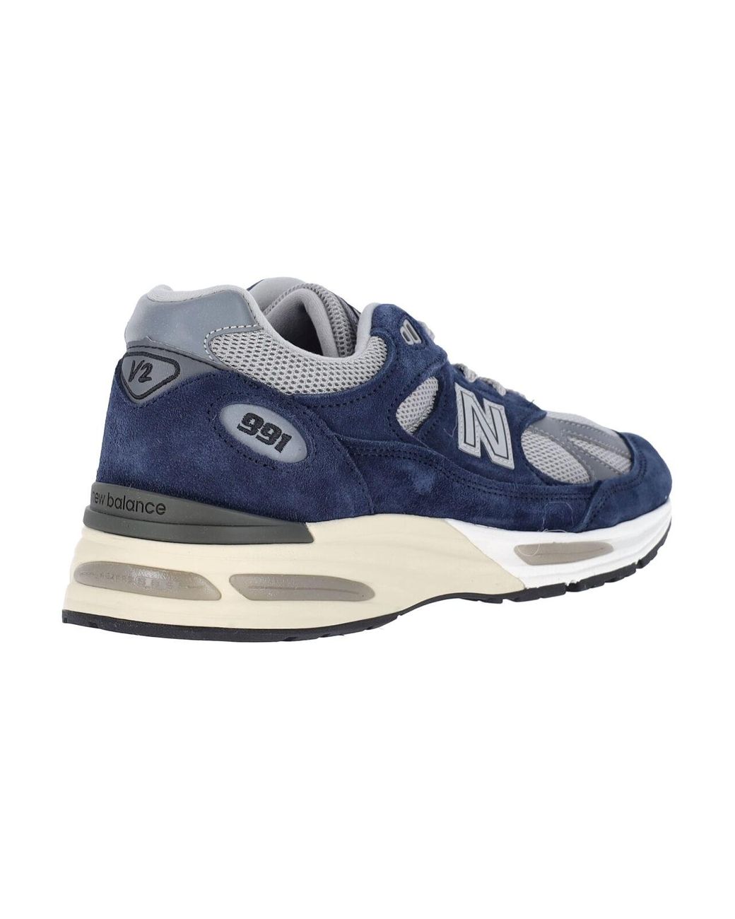 New Balance Blue 991 Suede Mesh Sneaker