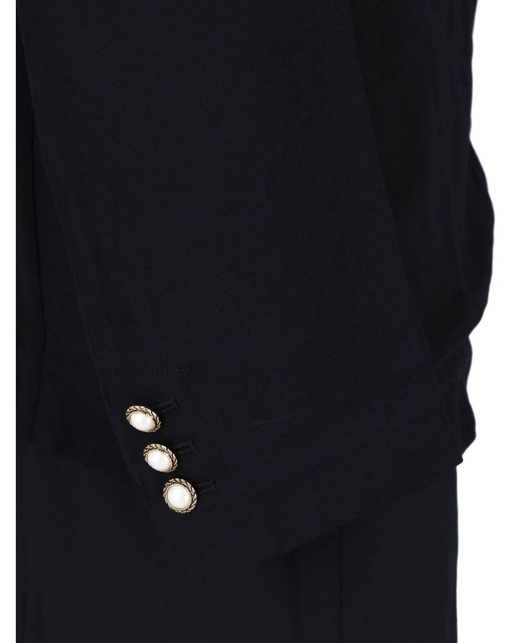 Comme des Garçons Blue Tailored Wool Blazer Coat