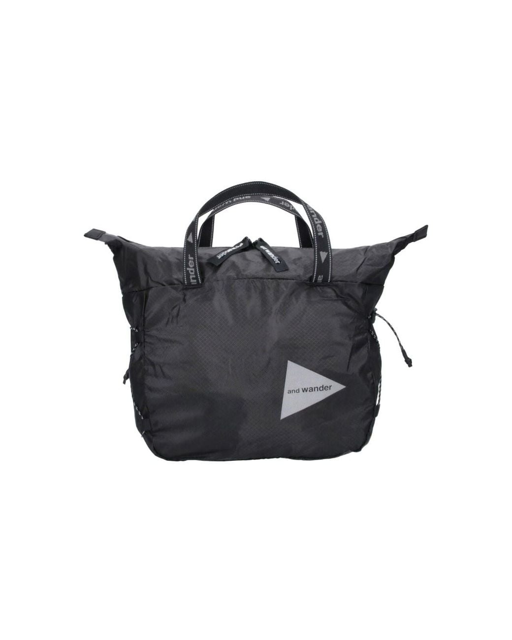 And Wander Black Logo Tote Bag for men