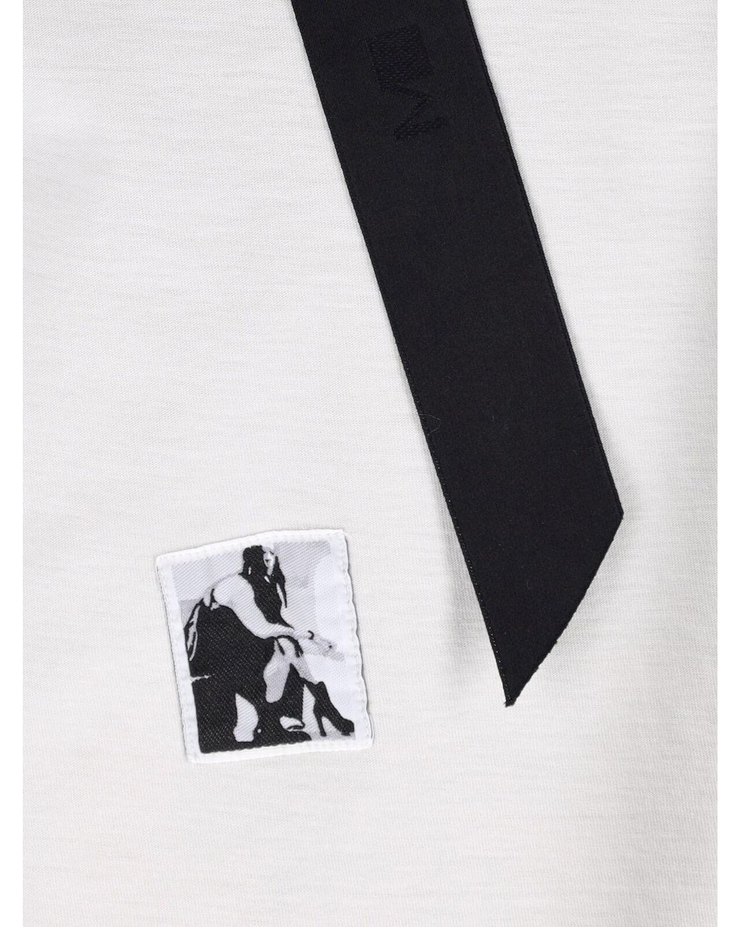Rick Owens White T-Shirt "Level T" for men