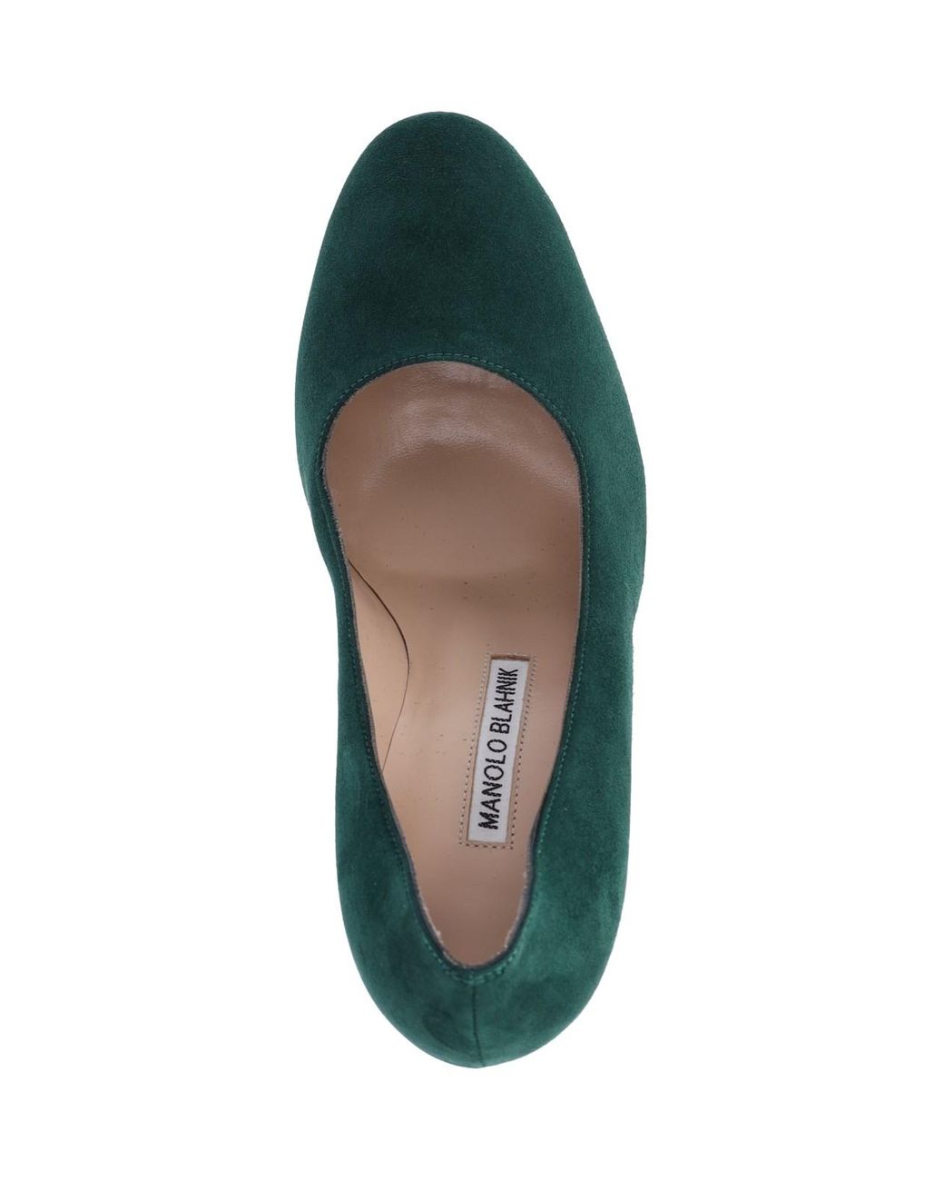 Manolo Blahnik Green Suede Pumps