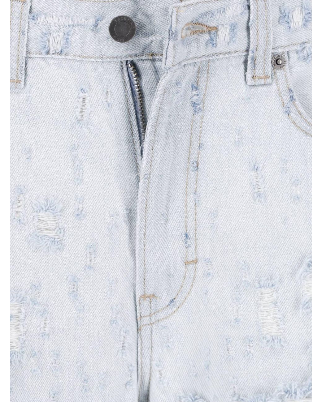 Haikure Gray Wide Destroyed Jeans "Winny"
