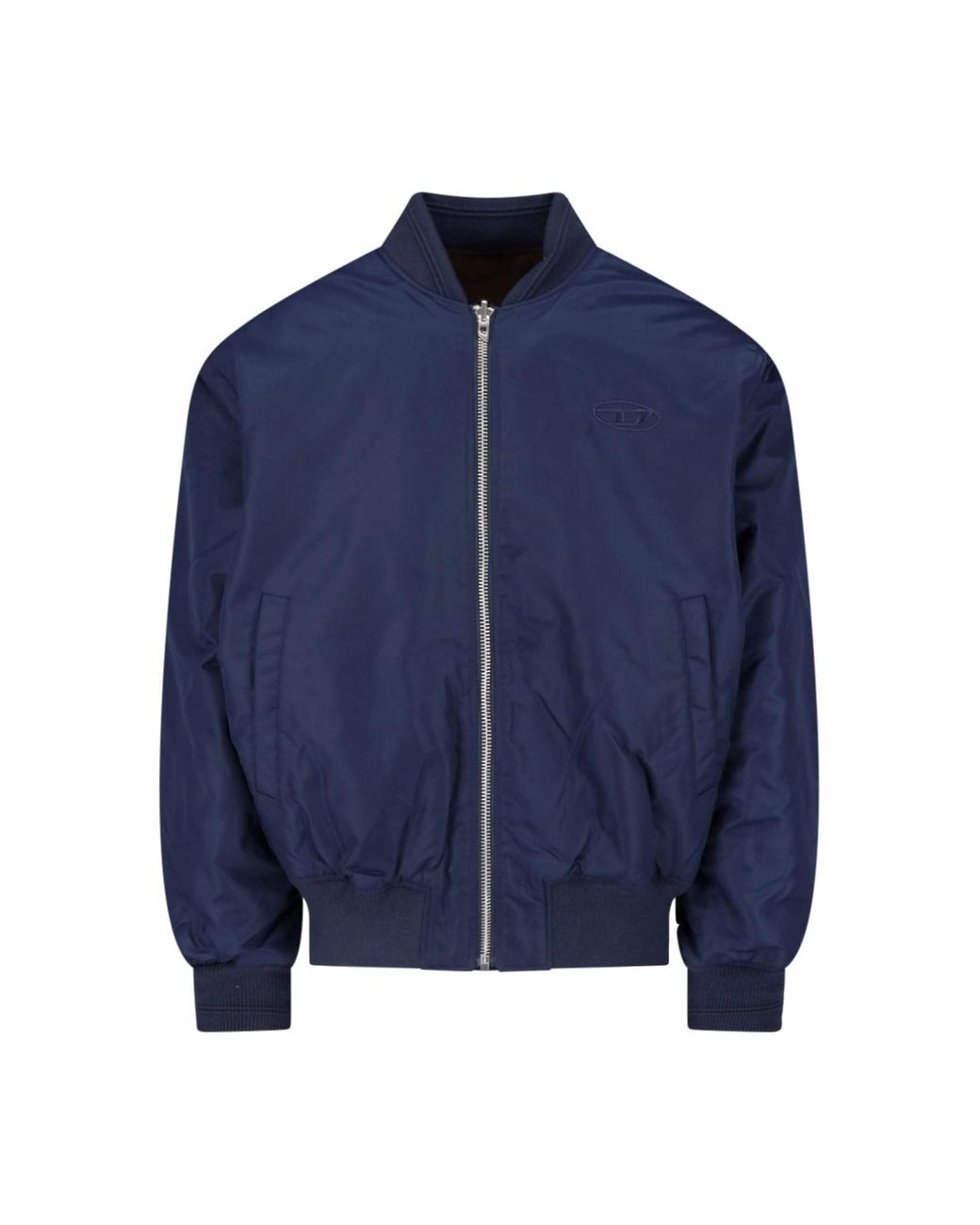 DIESEL Blue Bomber Jacket for men