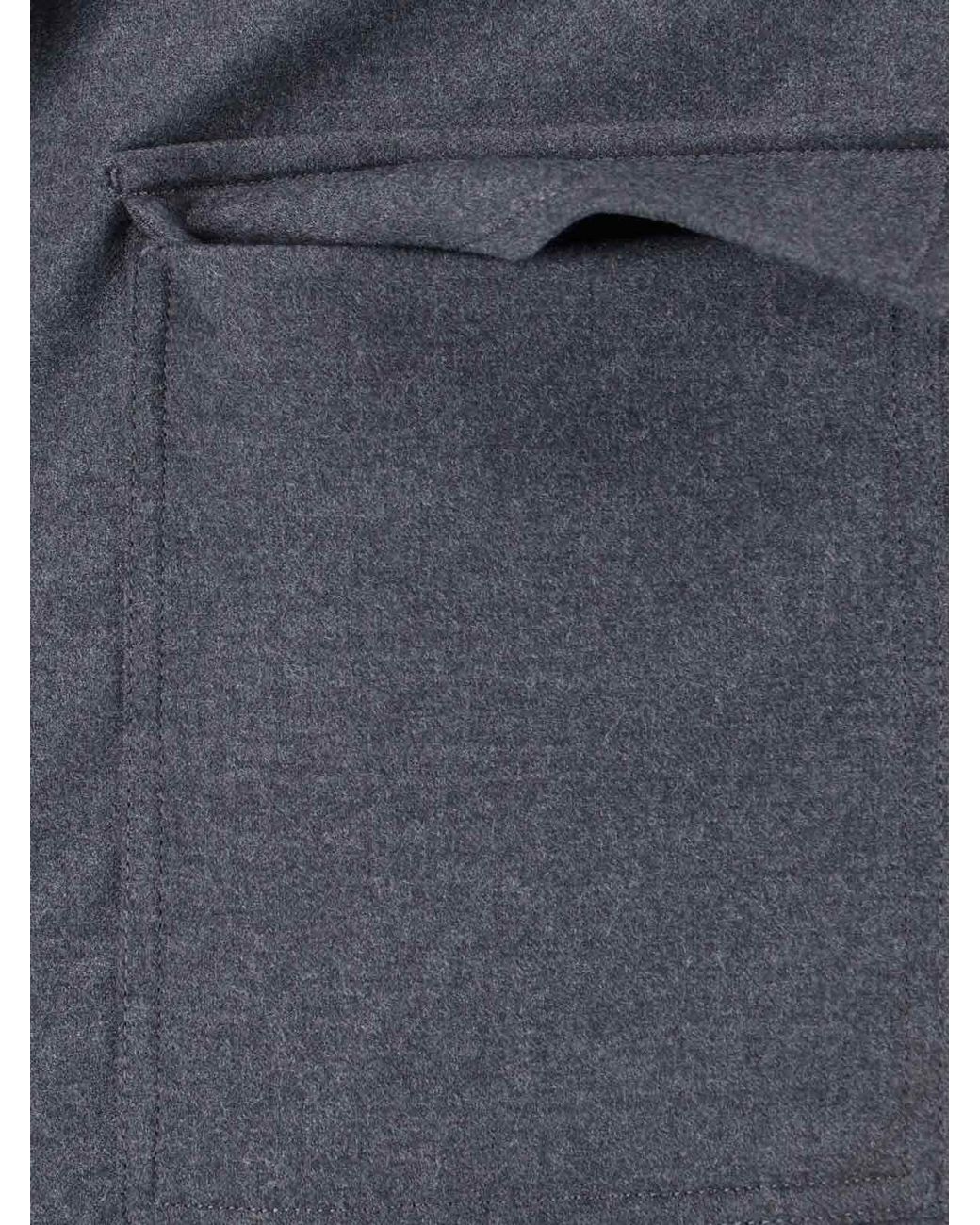 Cruna Blue Virgin Wool Shirt for men