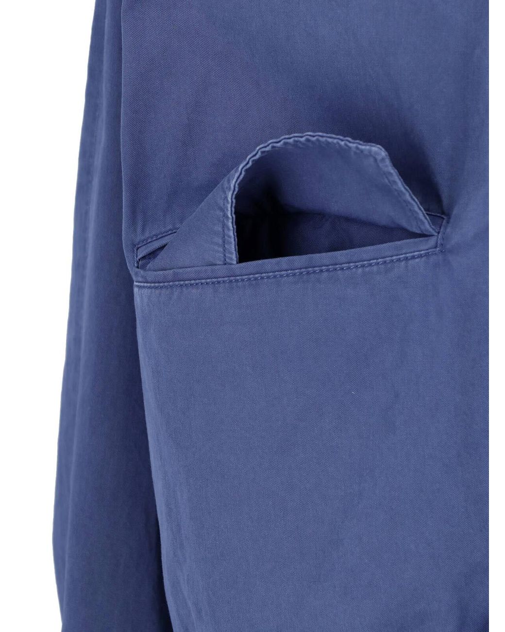 Miu Miu Blue Cotton Twill Blouson Jacket