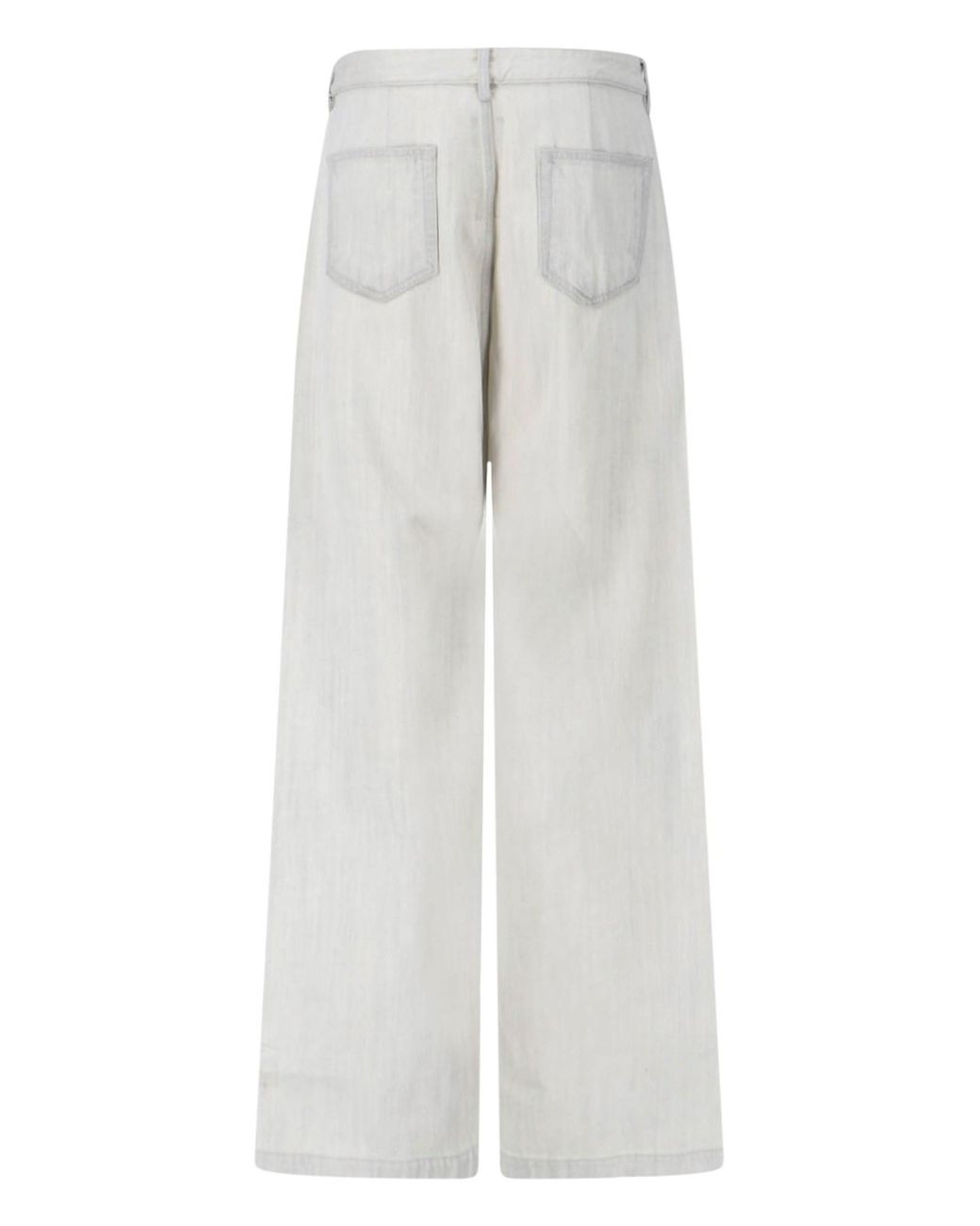 Rick Owens White Wide Jeans for men