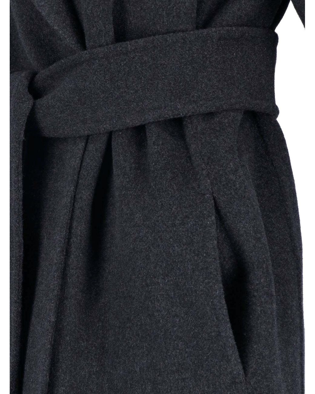Khaite Blue Oversized Wool Wrap Coat