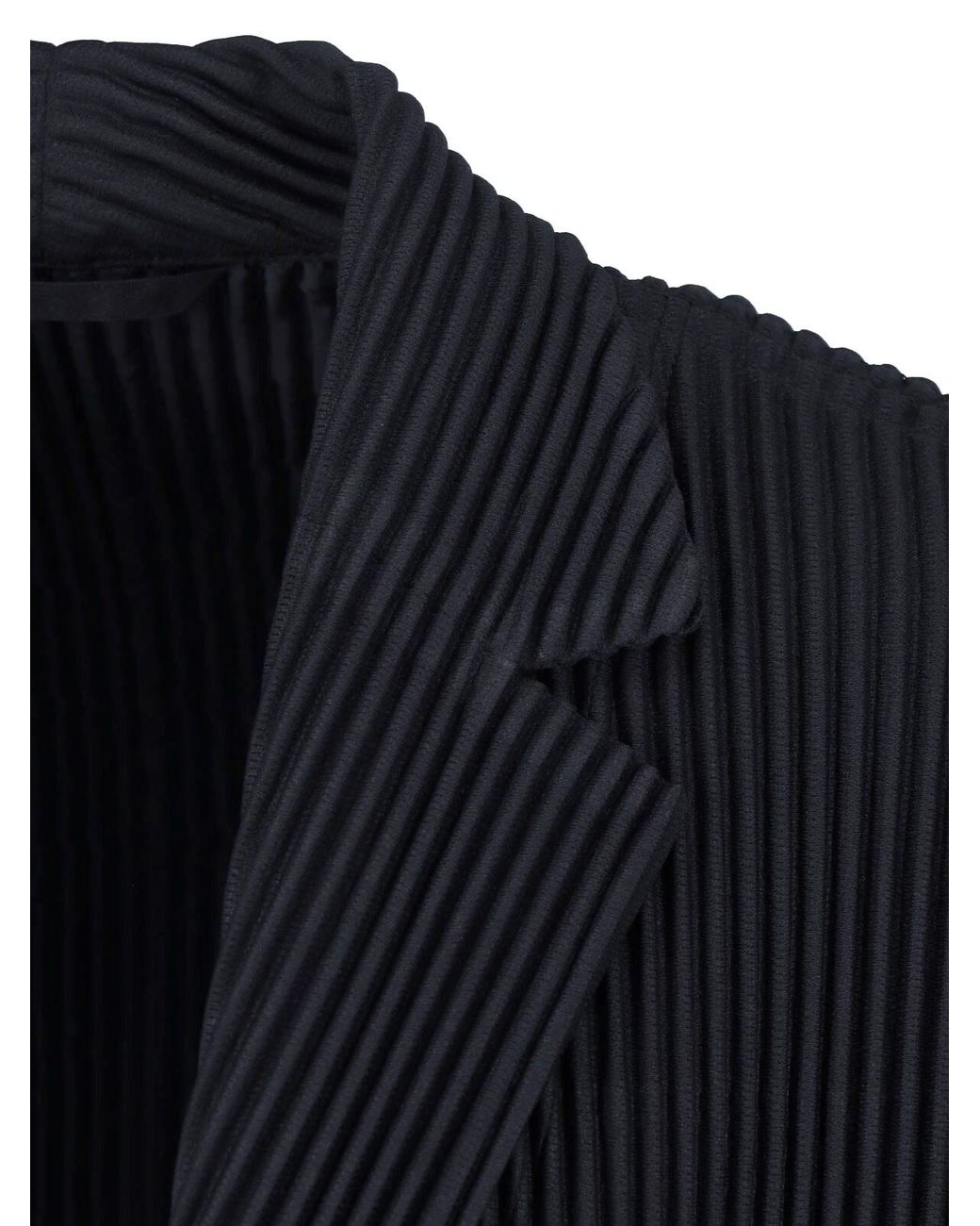 Homme Plissé Issey Miyake Blue Pleated Polyester Jacket for men