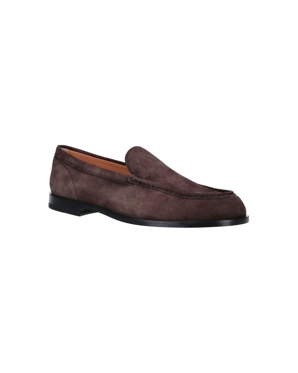 Tod's Brown Calf Leather Flat Loafers for men