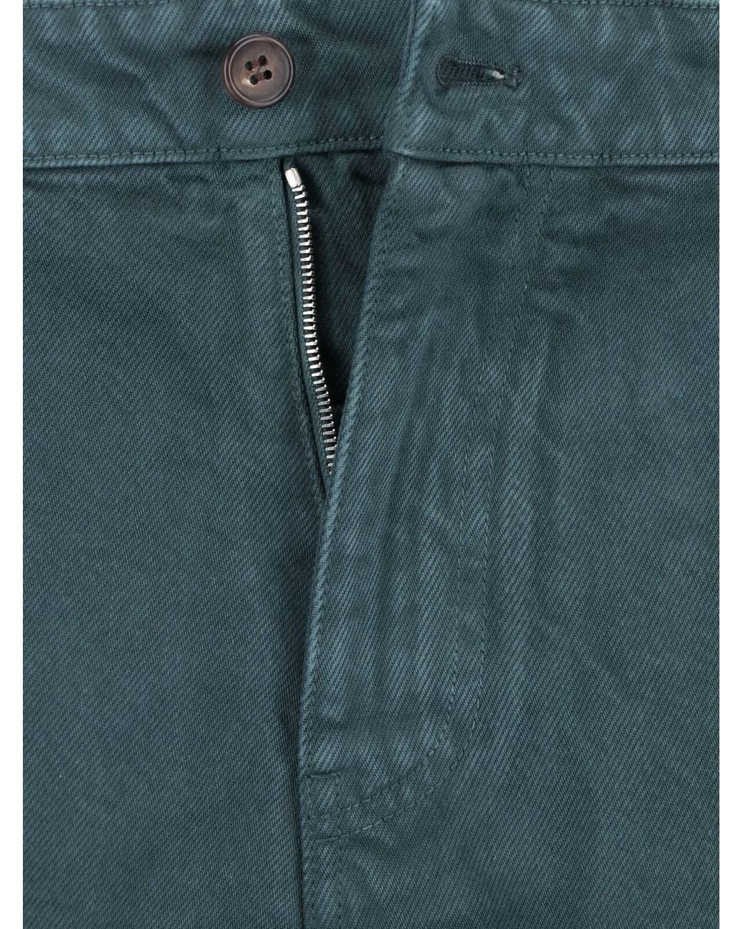 Miu Miu Blue Gabardine Pants