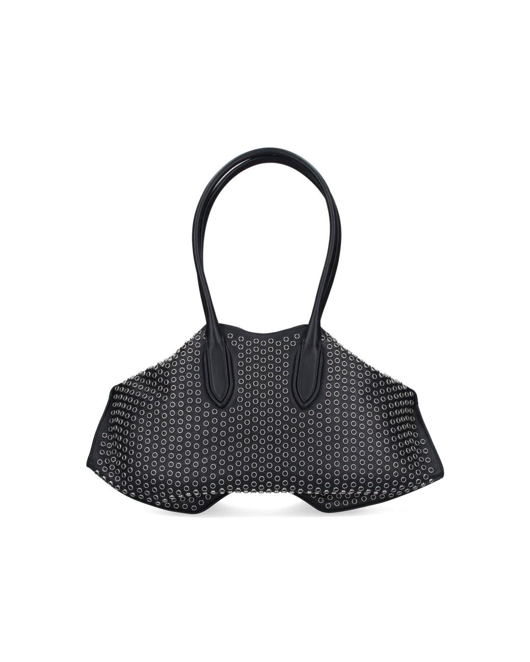 McQueen Black Manta Shoulder Bag