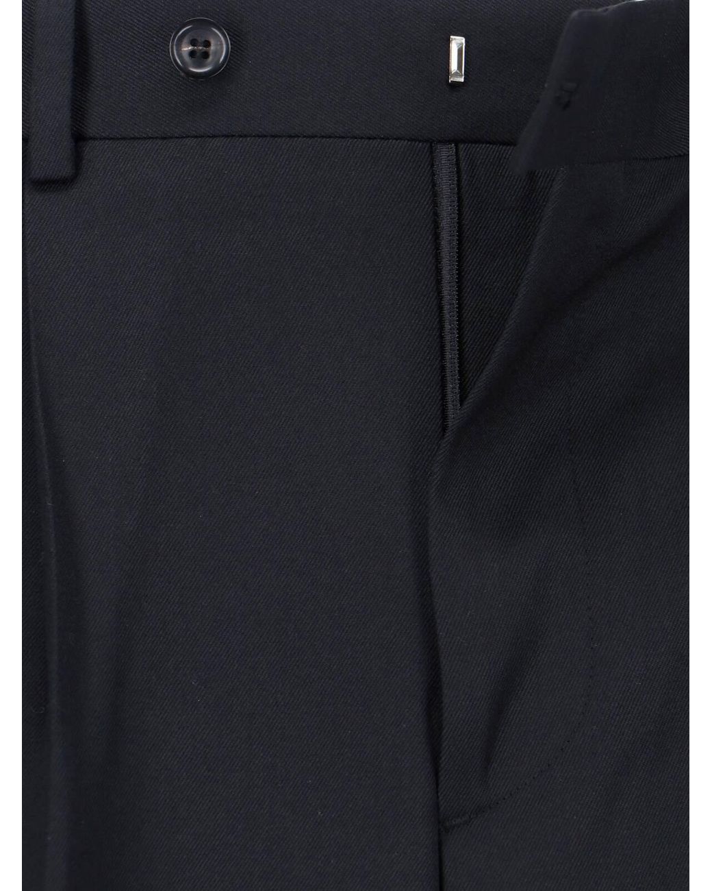 TONYWACK Blue Wool Blend Pants for men