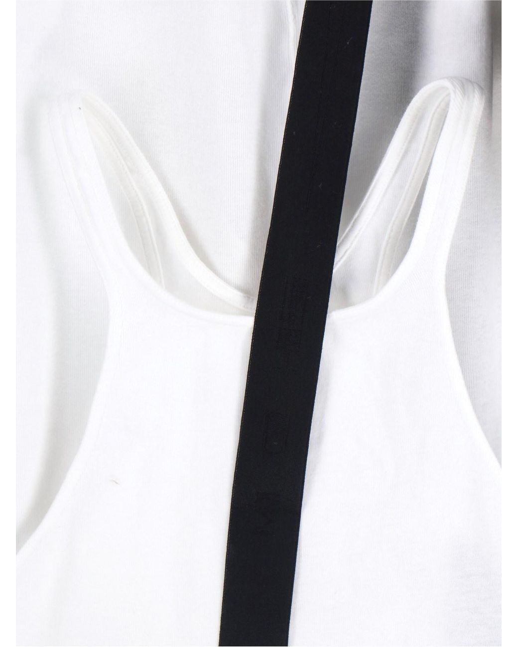 Rick Owens White Cotton "Racer" Tank Top