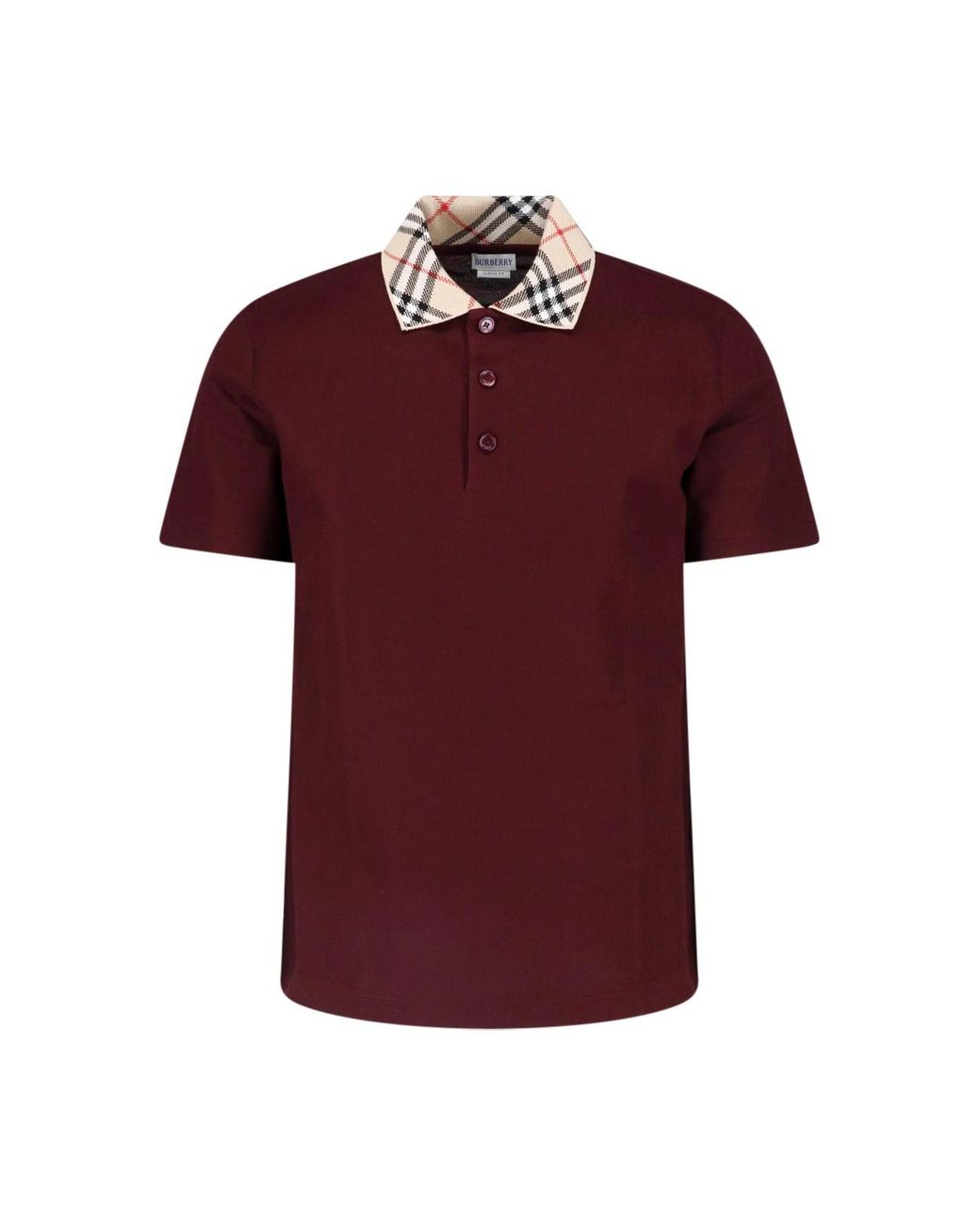 Burberry Red Cotton Polo for men