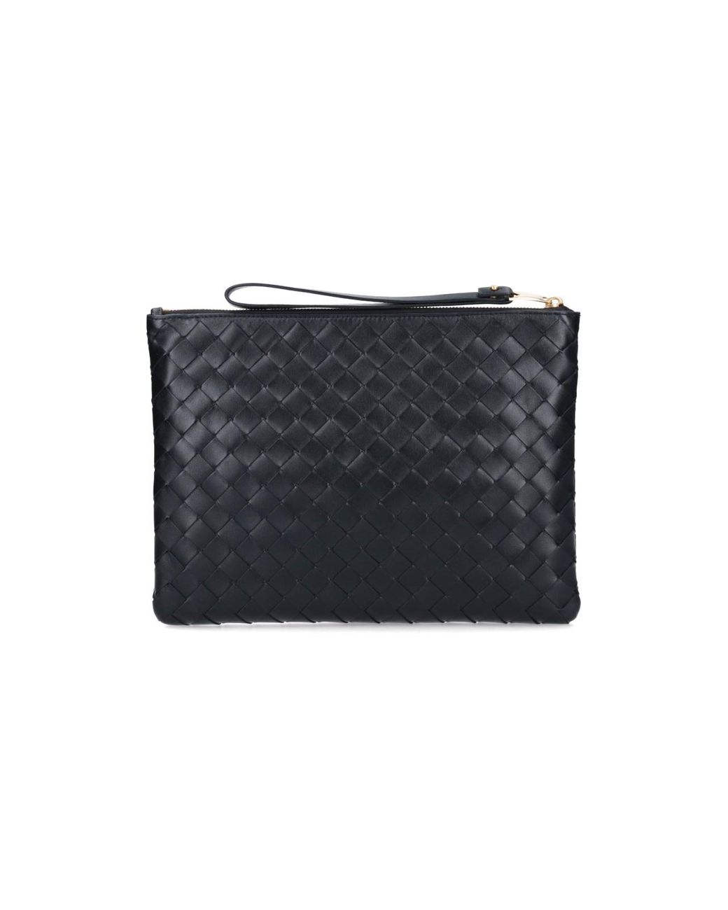 Bottega Veneta Black Woven Pouch