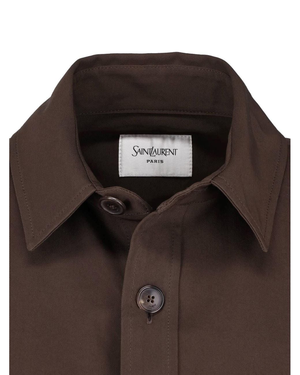 Saint Laurent Brown Shirt "Cassandre"