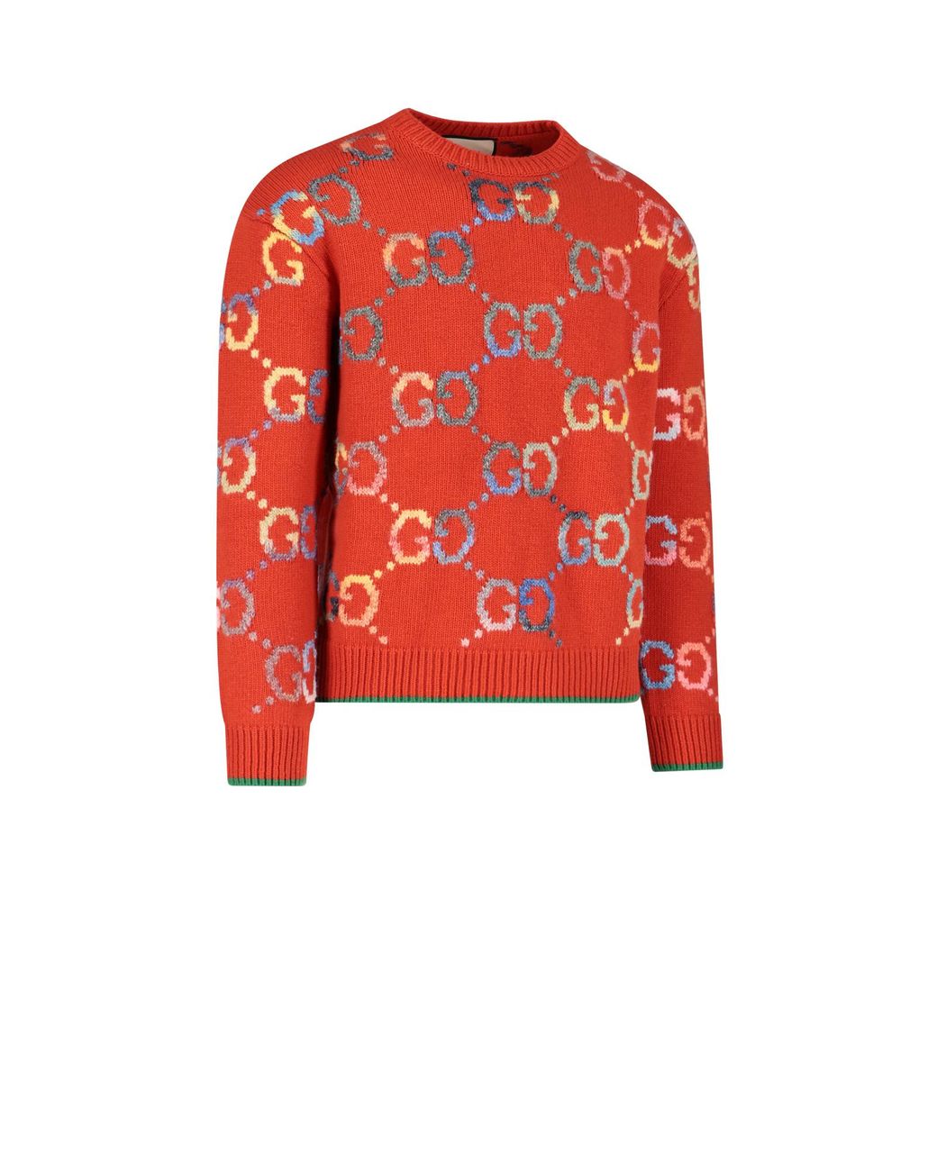 Gucci 'GG' Jacquard Sweater in Red for Men | Lyst