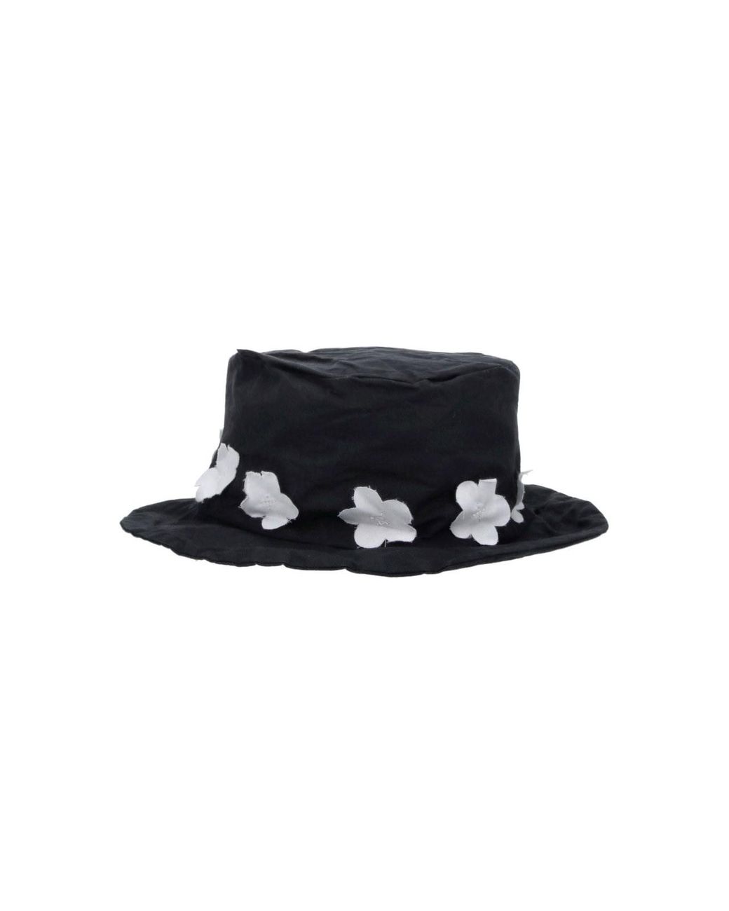 Scha Black Cotton Hat