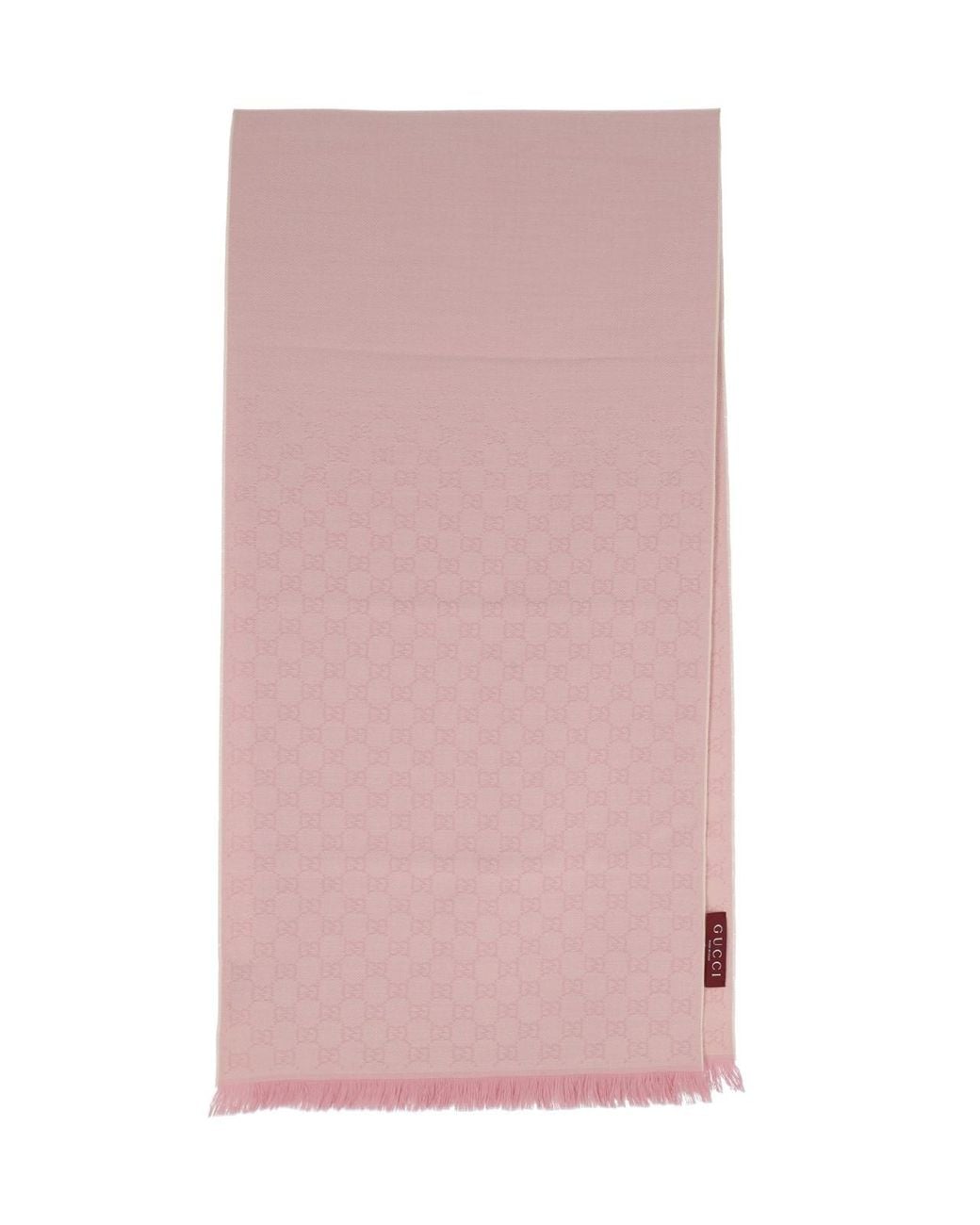 Gucci Pink 'Gg' Wool Scarf