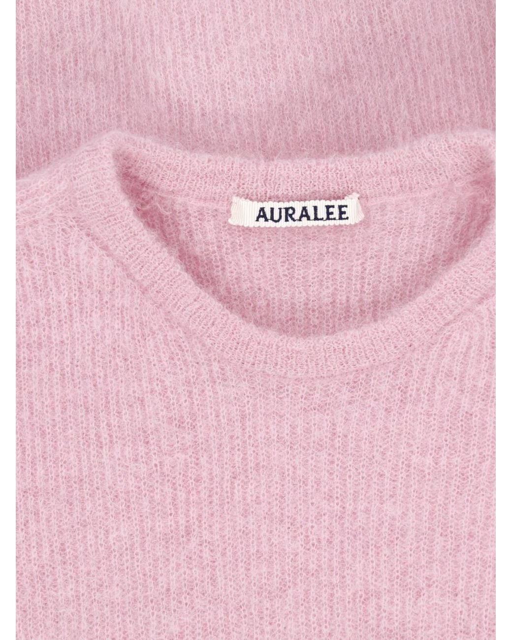 Auralee Pink Alpaca-Blend Sweater