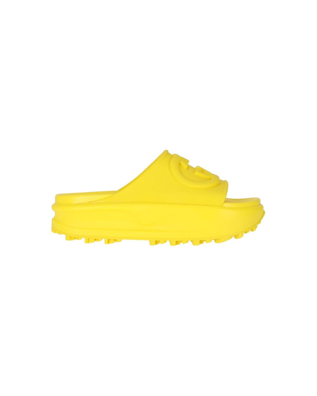 Neon yellow gucci slides hotsell