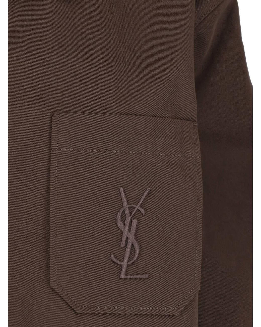 Saint Laurent Brown Shirt "Cassandre"
