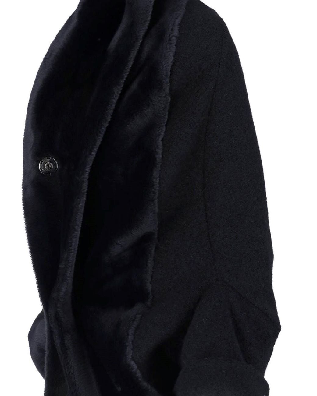 Junya Watanabe Black Draped Wool Coat