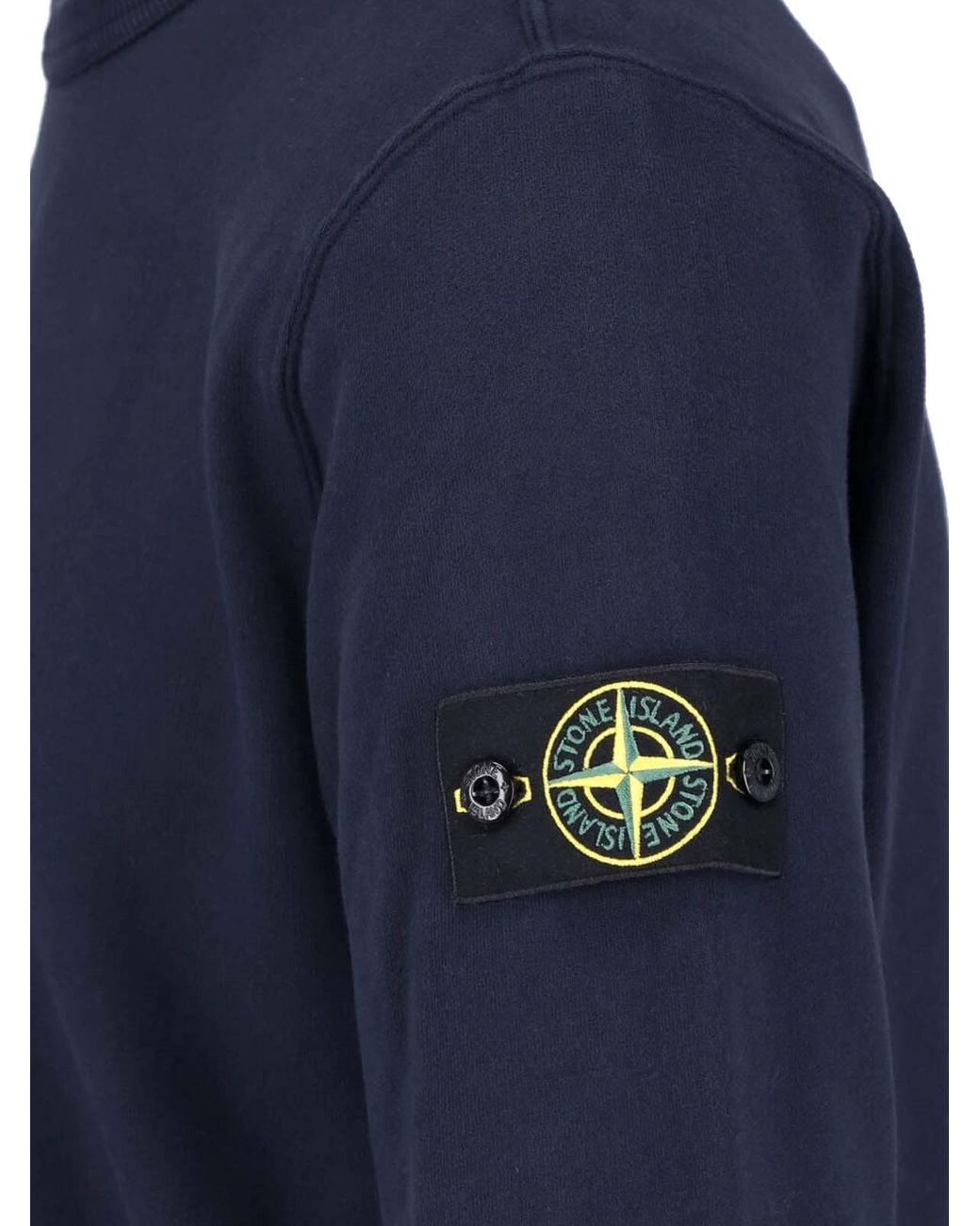 Stone Island Blue Cotton Sweatshirt "Compass" for men