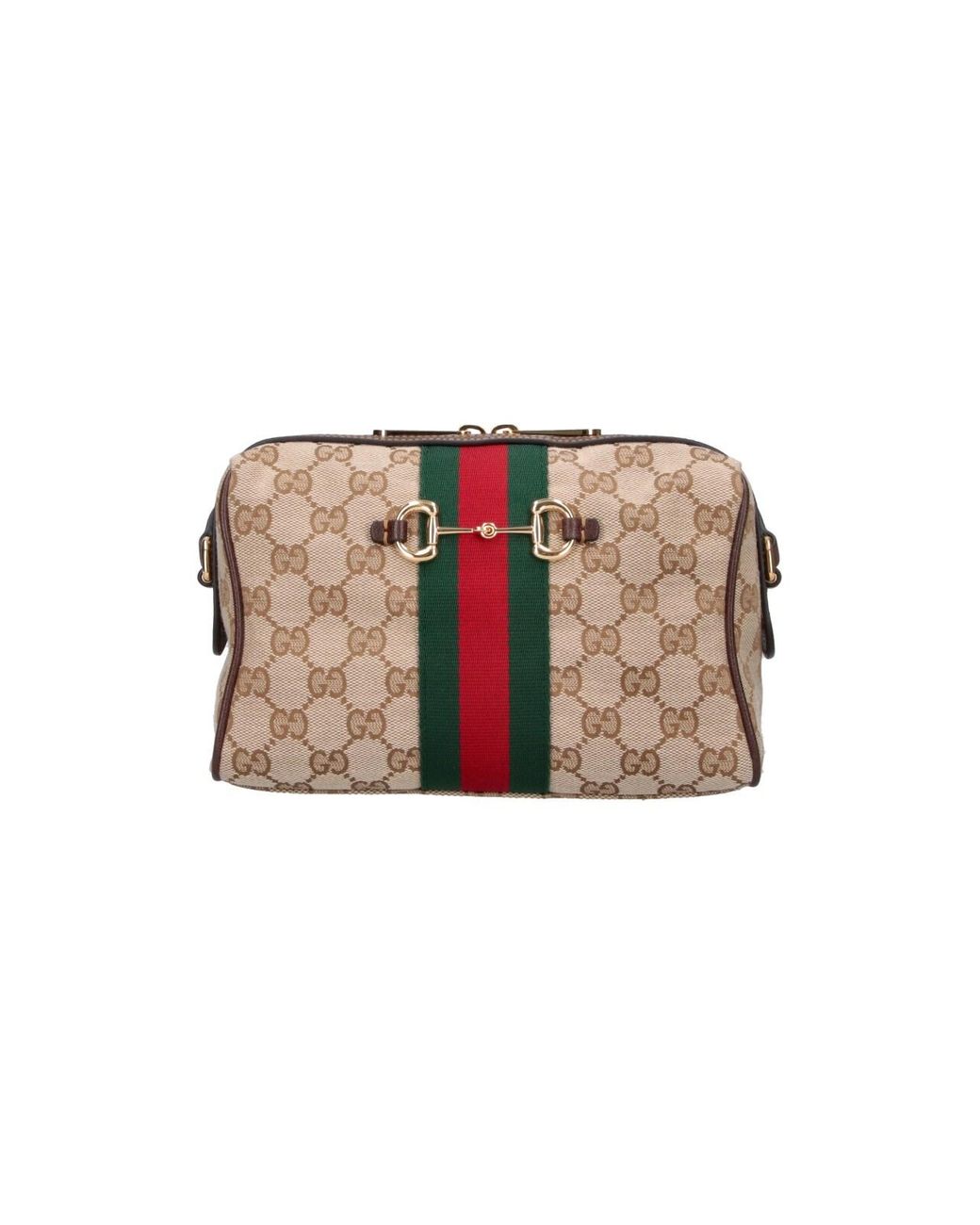 Gucci White Shoulder Bag "Horsebit Web"