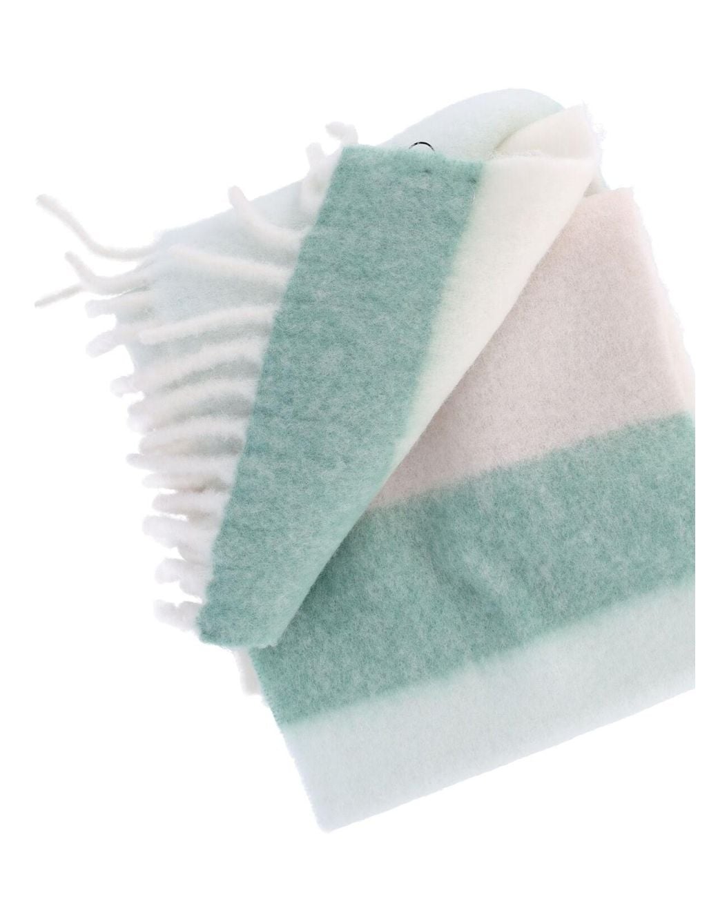 Maison Kitsuné White Alpaca Blend Scarf
