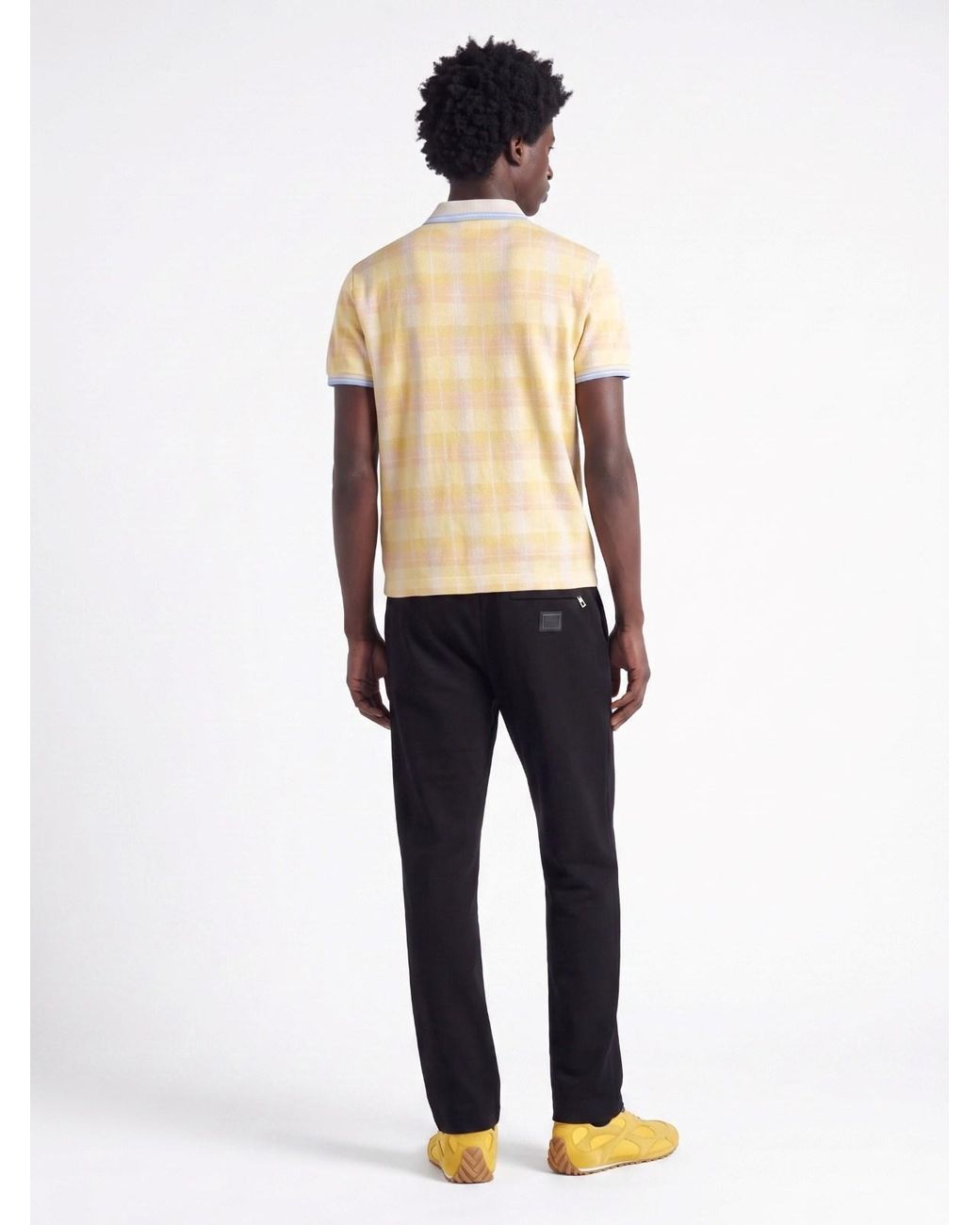 Vivienne Westwood Natural And Light Plaid Pattern Cropped Polo Shirt for men
