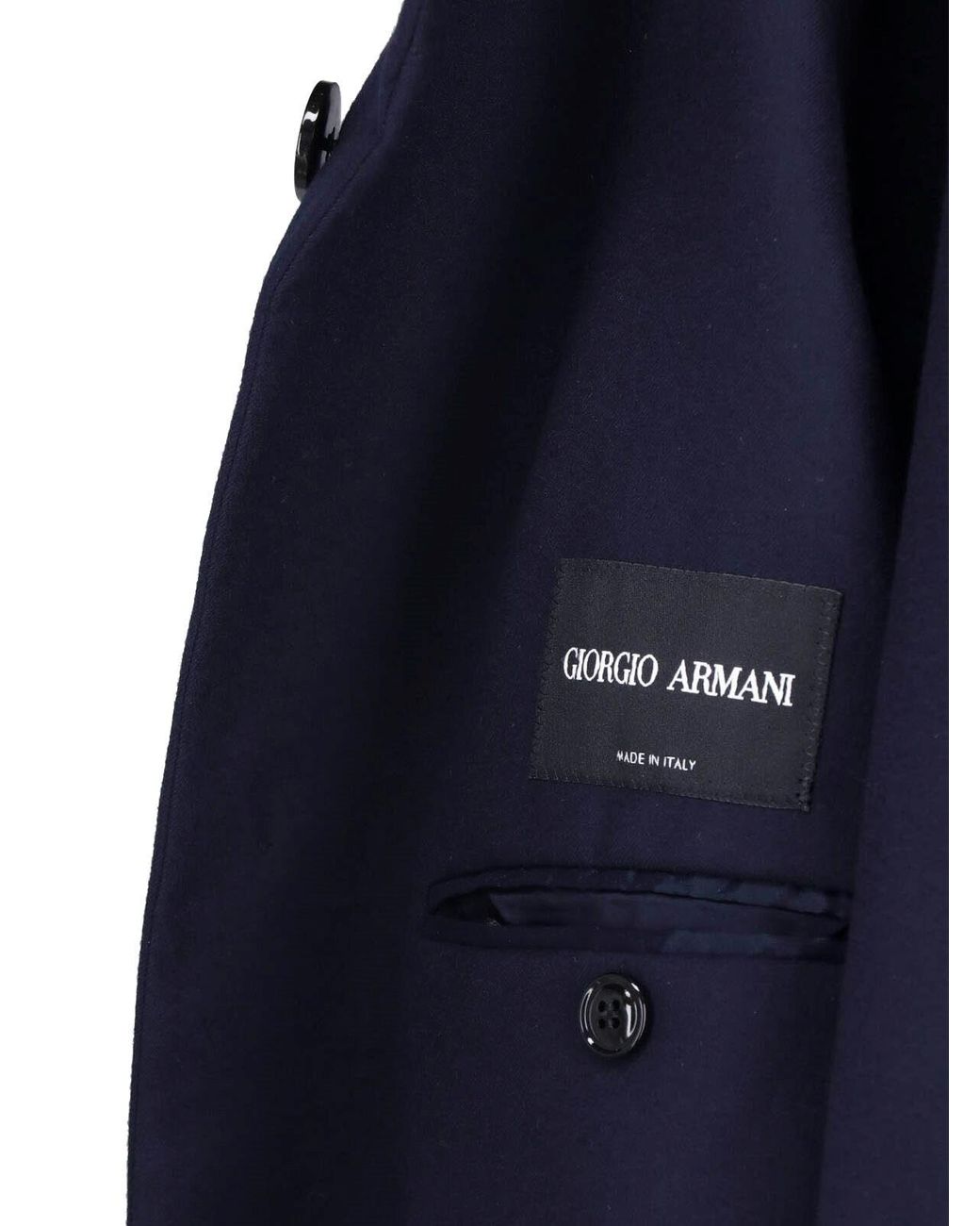 Giorgio Armani Blue Stand Collar Button-Front Jacket for men