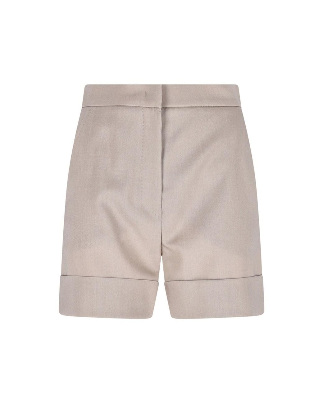 Max Mara Gray Virgin Wool Blend Shorts
