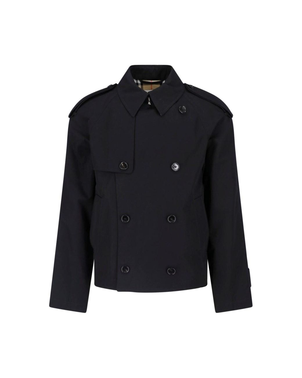 Burberry Blue Cropped Trench "Leadenham" for men