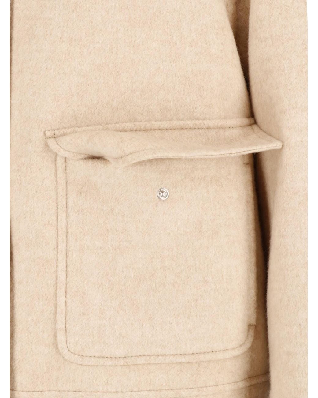 Lardini Natural Wool Button Jacket