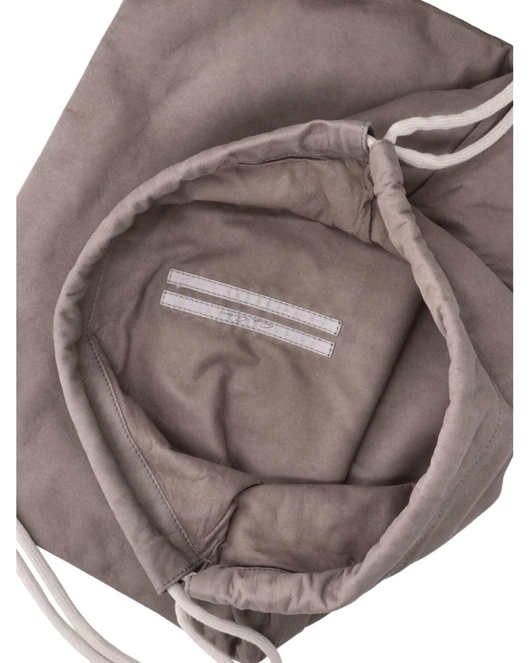 Zaino "Drawstring" di Rick Owens in White