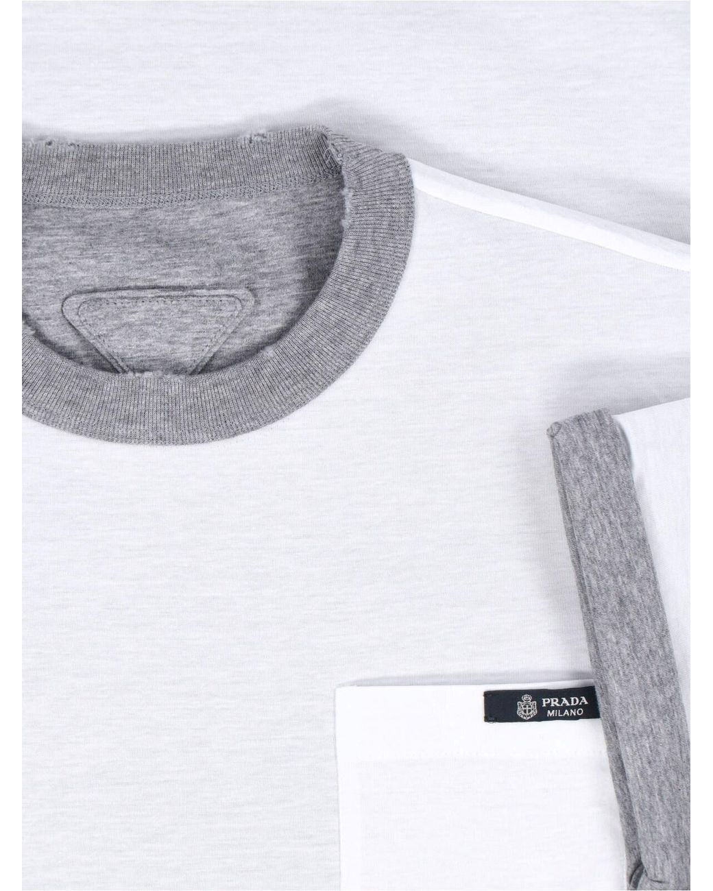 Prada White Reversible Logo T-Shirt for men