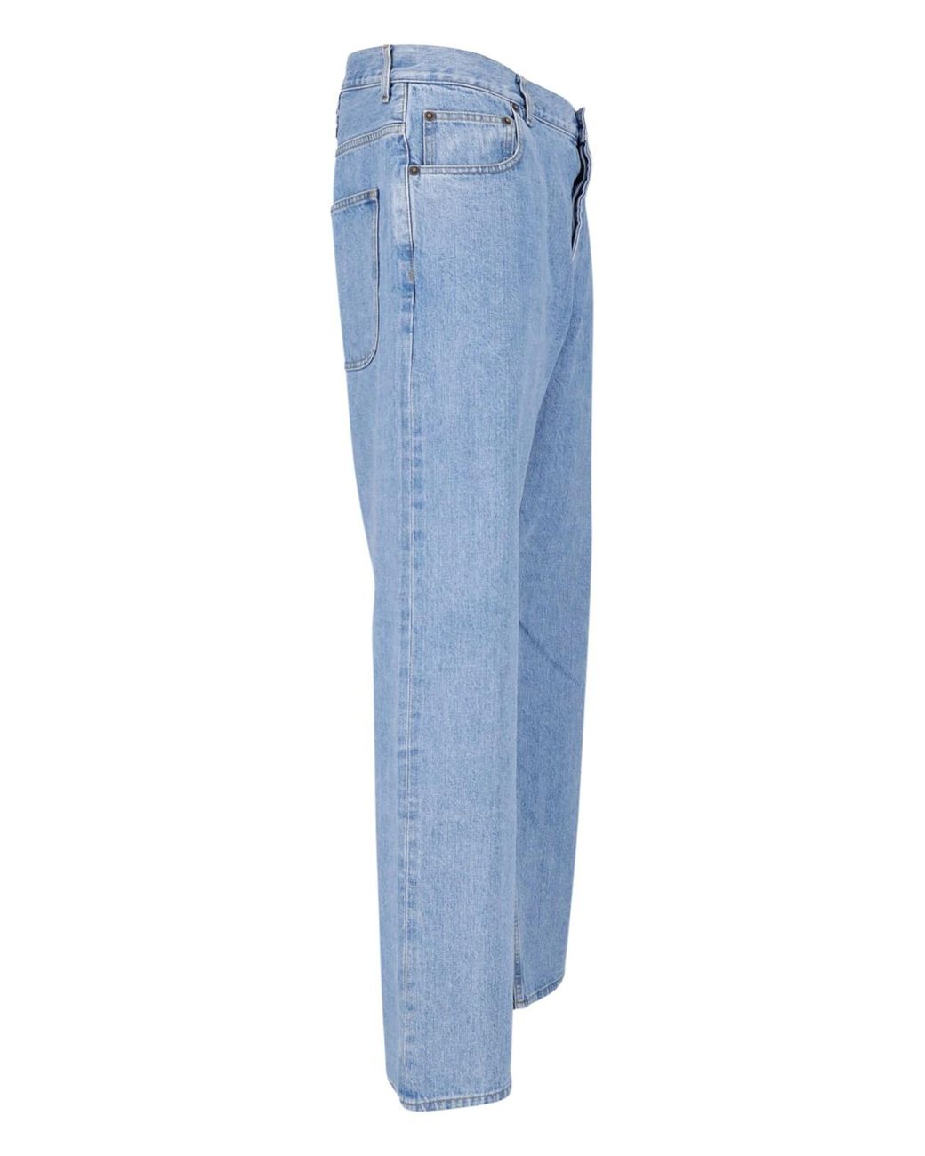 Thom Browne Blue Wide-Leg Jeans for men