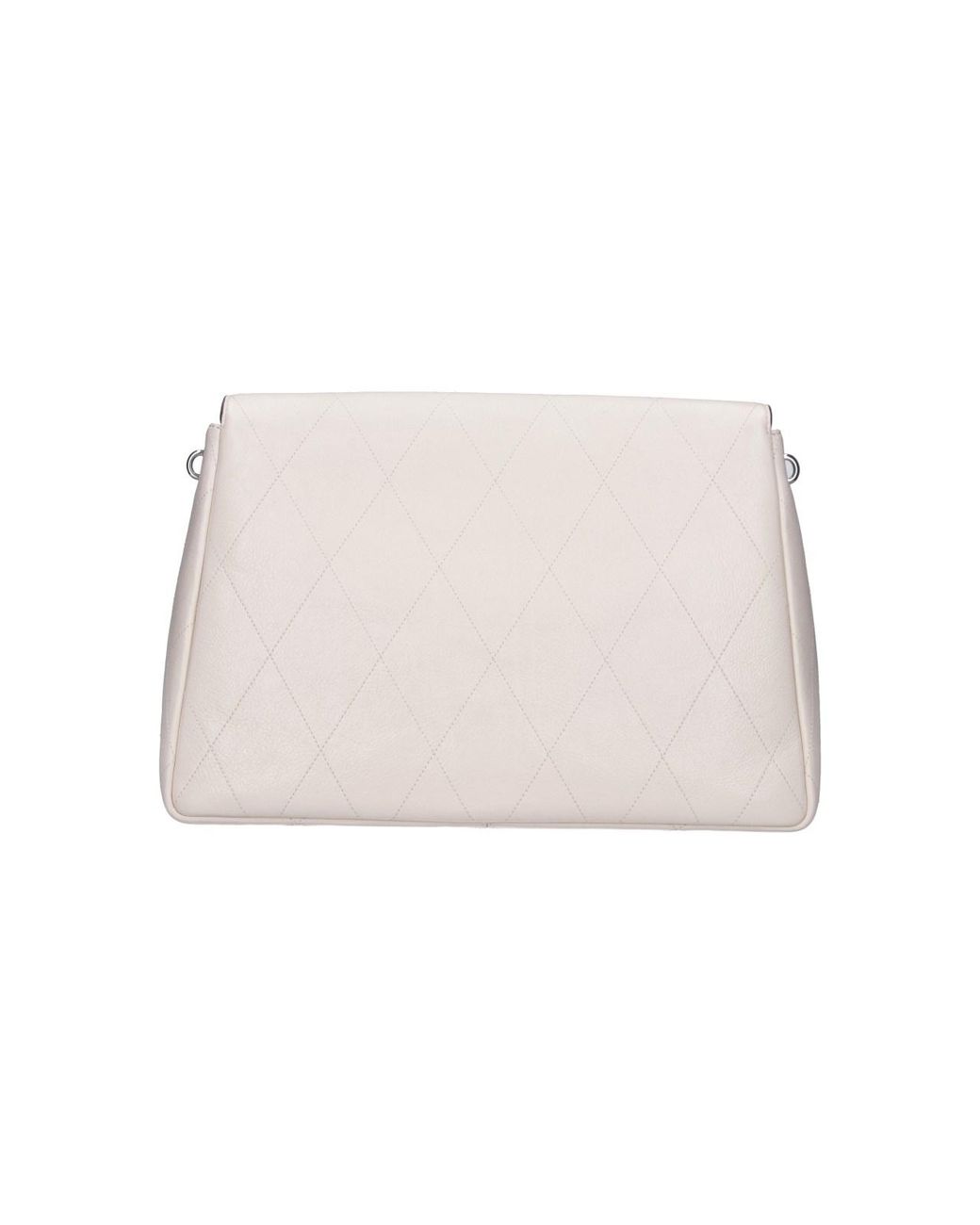 Tory Burch White Quilted Leather Flap Shoulder Bag
