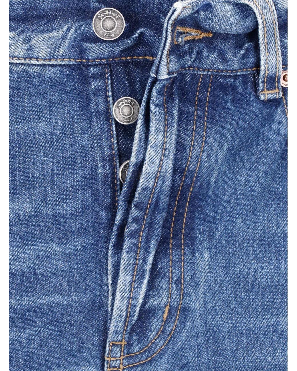 Saint Laurent Blue Straight Jeans