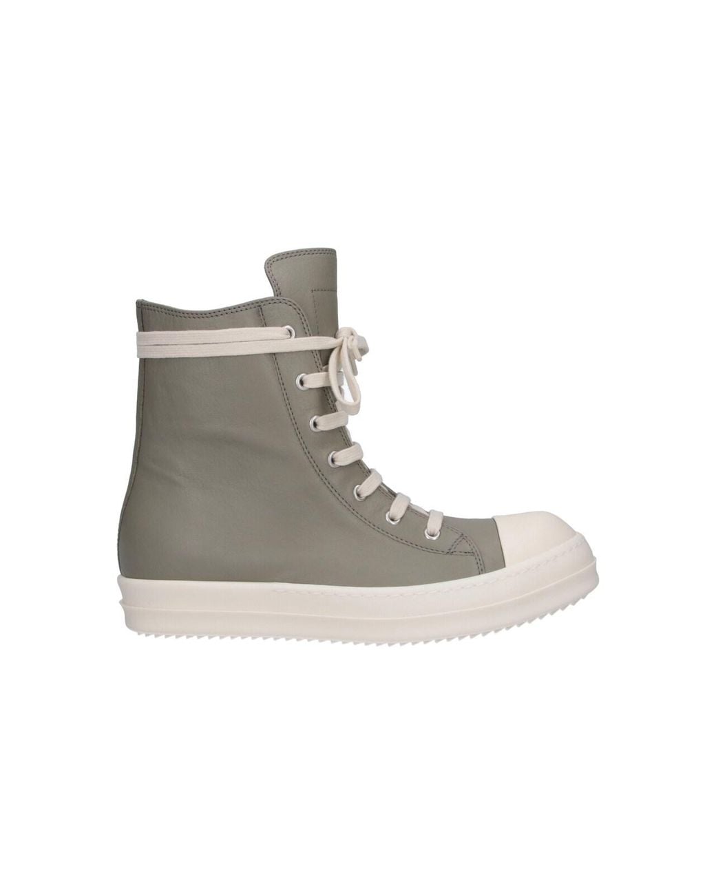 Rick Owens Brown High-Top Leather Sneakers for men